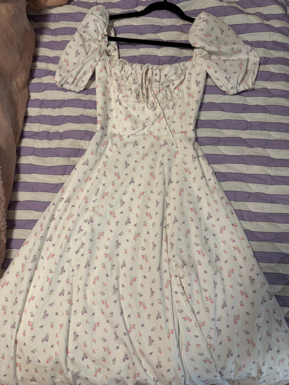 House of CB Carmen Ivory Floral Corset Midi Dress XS